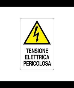 Cartello di pericolo 'tensione elettrica pericolosa'