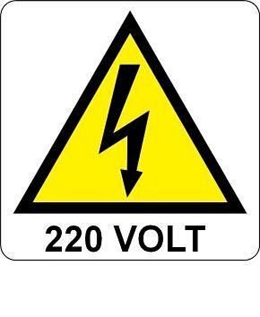 Cartello di pericolo '220 volt' Cartello di pericolo '220 volt'