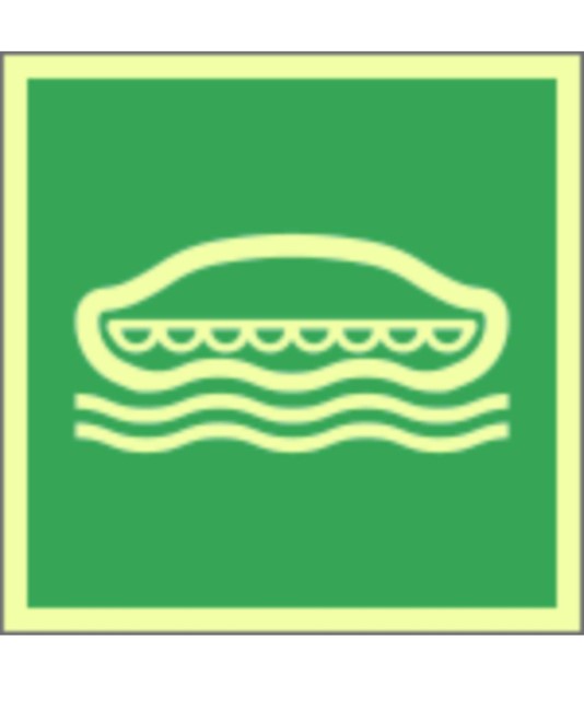 cartelli di sicurezza marittimo fotoluminescente con simbolo scialuppa di salvataggio  5 cartelli di sicurezza marittimo fotoluminescente con simbolo scialuppa di salvataggio  5