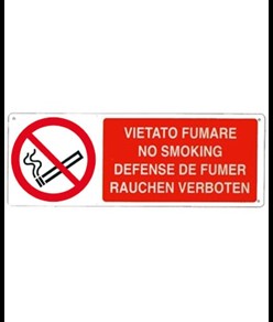 Cartello vietato  fumare no smoking defense de fumer rauchen verboten