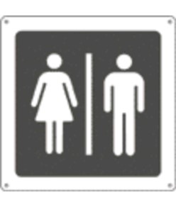 Cartello indicazione 'Toilette uomo/donna'