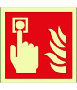 Cartello fotoluminescente 'allarme antincendio'