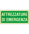 Cartello fotoluminescente 'attrezzature di emergenza'