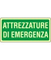 Cartello fotoluminescente 'attrezzature di emergenza'