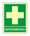Cartello fotoluminescente 'infermeria'