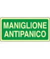 Cartello fotoluminescente 'maniglione antipanico'