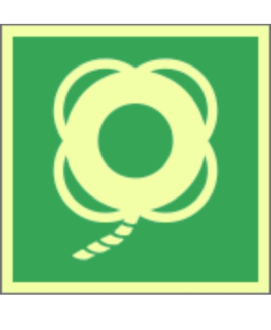 cartelli di sicurezza marittimo fotoluminescente con simbolo salvagente con fune cartelli di sicurezza marittimo fotoluminescente con simbolo salvagente con fune