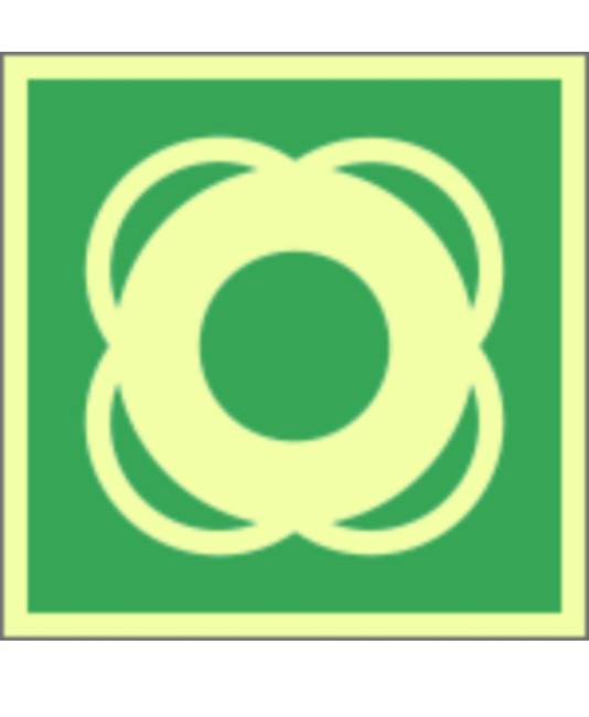 cartelli di sicurezza marittimo fotoluminescente con simbolo salvagente cartelli di sicurezza marittimo fotoluminescente con simbolo salvagente