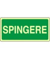 Cartello fotoluminescente 'spingere'