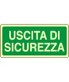 Cartello fotoluminescente 'uscita di sicurezza'