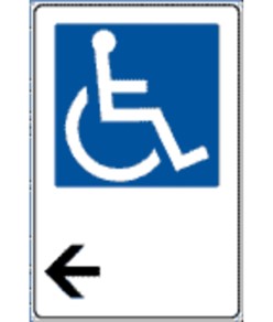Cartello indicazione 'informazione disabili'