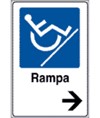 Cartello indicazione 'Rampa disabili'