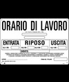 Cartello informativo 'orario di lavoro"