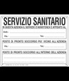 Cartello informativo 'servizio sanitario'
