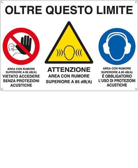 Cartello multisimbolo 'oltre questo limite' Cartello multisimbolo 'oltre questo limite'