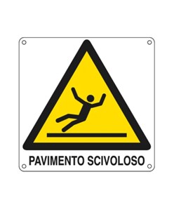 Cartello di pericolo  pavimento bagnato