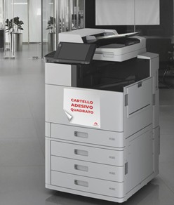 Cartello personalizzato adesivo formato quadrato