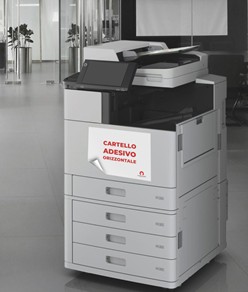 Cartello personalizzato adesivo formato orizzontale