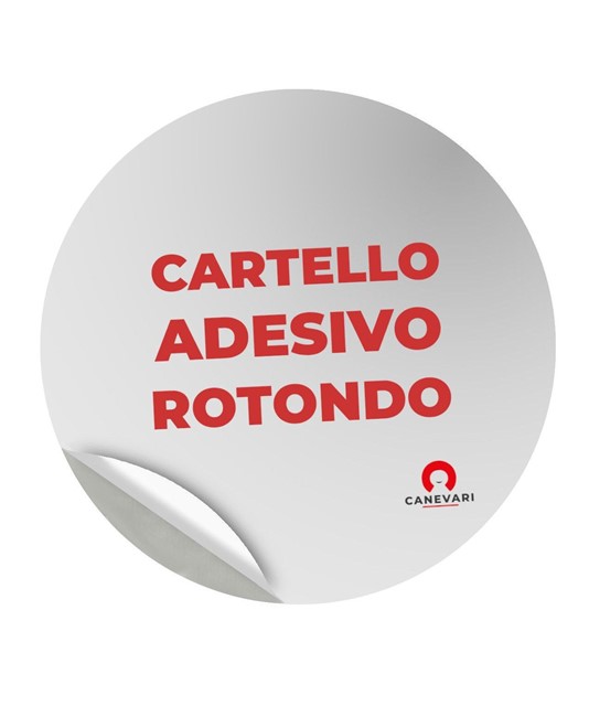 Cartello personalizzato adesivo formato rotondo Cartello personalizzato adesivo formato rotondo
