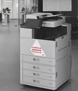 Cartello personalizzato adesivo formato triangolare