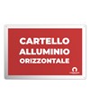 Cartello personalizzato in alluminio rinforzato formato orizzontale