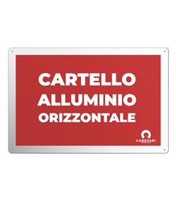 Cartello personalizzato in alluminio rinforzato formato orizzontale