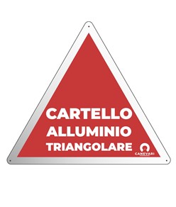 Cartello formato triangolare personalizzato in alluminio  su richiesta del cliente