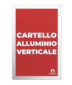 Cartello personalizzato in alluminio rinforzato formato verticale