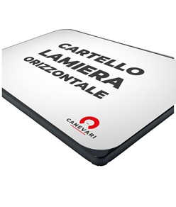 Cartello personalizzato in lamiera scatolata formato orizzontale