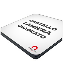 Cartello personalizzato in lamiera scatolata formato quadrato