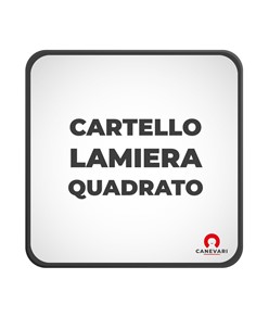 Cartello personalizzato in lamiera scatolata formato quadrato