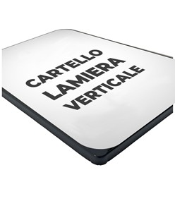 Cartello personalizzato in lamiera scatolata formato verticale