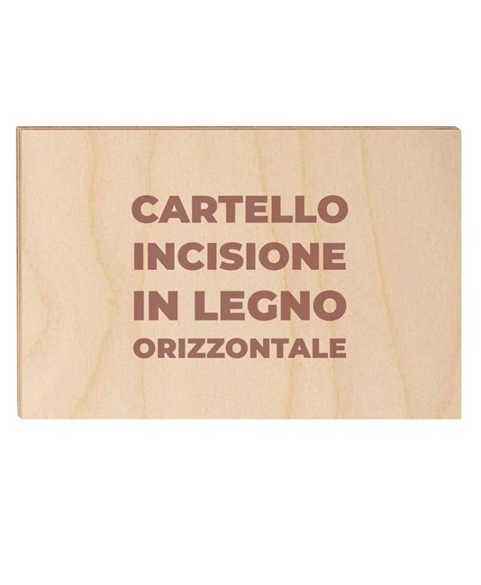 Cartello personalizzato con incisione a laser su legno formato orizzontale Cartello personalizzato con incisione a laser su legno formato orizzontale