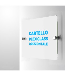 Cartello personalizzato in plexiglass da 3mm formato orizzontale