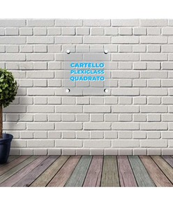 Cartello personalizzato in plexiglass da 3mm formato quadrato