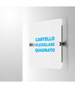 Cartello personalizzato in plexiglass da 3mm formato quadrato