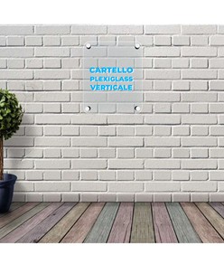 Cartello personalizzato in plexiglass da 5mm formato verticale