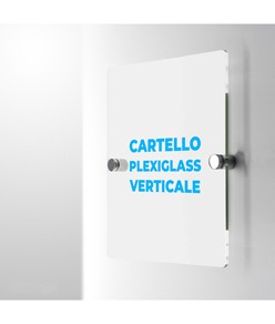 Cartello personalizzato in plexiglass da 5mm formato verticale