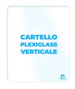 Cartello in plexiglass personalizzato da 5mm su richiesta del cliente  in formato verticale