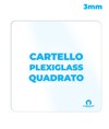 Cartello personalizzato in plexiglass da 3mm formato quadrato