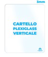 Cartello personalizzato in plexiglass da 3mm formato verticale