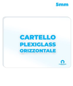 Cartello personalizzato in plexiglass da 5mm formato orizzontale