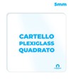 Cartello personalizzato in plexiglass da 5mm formato quadrato