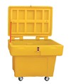 Cassa con coperchio colore giallo