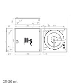 Cassetta a incasso con portello pieno  Florida