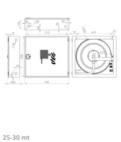 Cassetta a parete con portello pieno in INOX  Florida