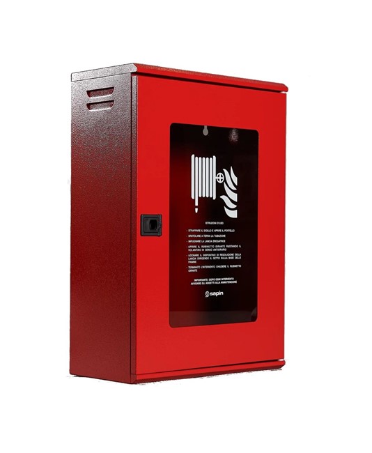 Cassetta completa per idranti da parete con lastra  Utah UNI 45 Cassetta completa per idranti da parete con lastra  Utah UNI 45