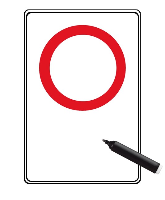 Cartello divieto di transito con spazio neutro scrivibile Cartello divieto di transito con spazio neutro scrivibile