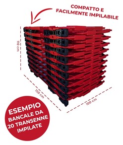 Transenna stradale pubblicitaria, in policarbonato robusto alleggerito  ZT80150 Transenna stradale pubblicitaria, in policarbonato robusto alleggerito  ZT80150