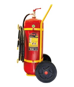 Estintore carrellato a schiuma da 50 lt in acciaio INOX